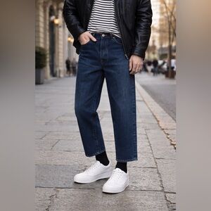 New Levi’s Altered Bow Crop The Last Piece Jeans – Dark Blue